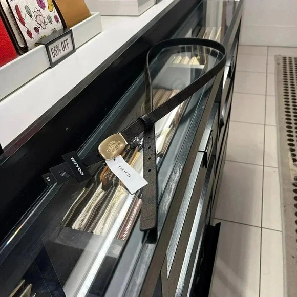 COACH Signature Buckle Cut To Size Reversible Eliza Belt 18 Mm CP367 IMAA8 - Picture 2 of 9